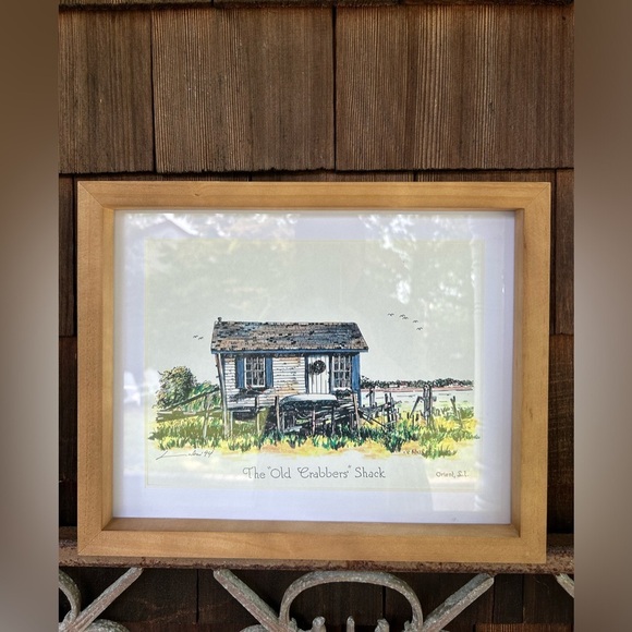 The Old Crabbers Shack, Orient, NY. Vintage 1994 Print Signed by the Artist. - Picture 1 of 12